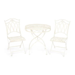 Комплект (стол + 2 стула) Сеcрет де Маисон ПАЛЛАДИО (мод. ПЛ08-8668/8669) белый антик (антикуе вхите) / Secret de Maison PALLADIO (mod. PL08-8668/8669) (antique white)