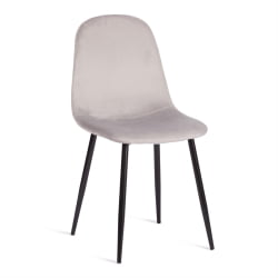 Стул для кухни BREEZE (mod. 4724) вельвет/металл, 44 х 53 х 87 см, Light grey (светло-серый) HLR14 / черный