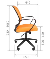 Кресло для оператора Chairman 698 black TW Оранжевое