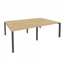 Рабочая станция на П-образном м/к ОНИКС О.МП-Д.РС-4.2.8 Тиквуд Светлый/Антрацит / ONIX O.MP-D.RS-4.2.8