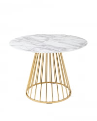 Стол обеденный Ливерпуль 110кс110 Белый мрамор / 110x110