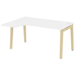 Стол эргономичный левый ОНИКС ВООД ОВ.СА-4(Л) Белый Бриллиант/Светлый / ONIX WOOD OW.SA-4(L)