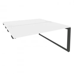 Стол-приставка двойной на О-образном м/к к опорым элем. ОНИКС О.МО-Д.СПР-4.8 Белый Бриллиант/Антрацит / ONIX O.MO-D.SPR-4.8