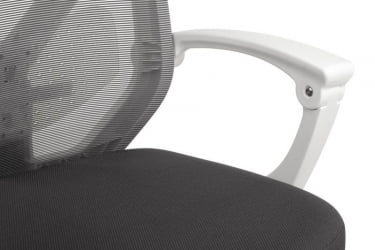 Кресло Оливер РCХ В-203АC Белый пластик/Серый / Oliver RCH W-203AC