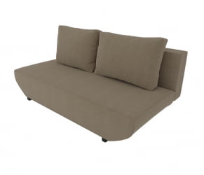 Диван велюр Классик Мини без подлокотников (Berhouse) Цвет фасада: Беж Велюто 05; Тип: Прямой; Материал фасада: Металл/Велюр