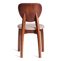 Стул ДИАМАНТЕ мягкое сидение бук, 42кс42кс85см, коричневый, ткань воол карамел, бежевый / DIAMANTE 42x42x85см, wool caramel,