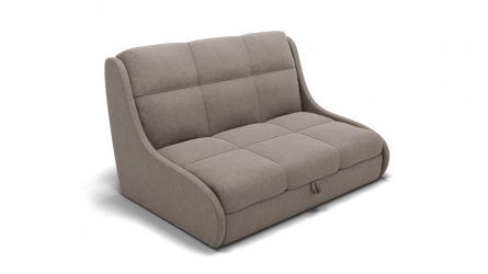 Диван Куба 800 (ЗР) Цвет фасада: Серо коричневый; Тип: Прямой; Материал фасада: Металл/Велюр