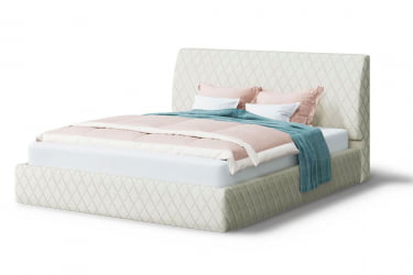 Кровать Хилтон, 2000кс1600 мм, серо-белый / 2000x1600