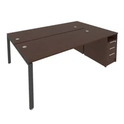 Рабочая станция с опорной тумбой Метал СйстемБ.РС-СТП-2.5 Венге/Антрацит / Metal SystemБ.РС-СТП-2.5