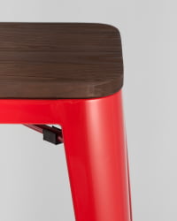 Стул барный TOLIX WOOD Красный