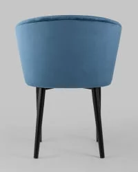 Стул с подлокотниками Нейтон велюр Пыльно-синий