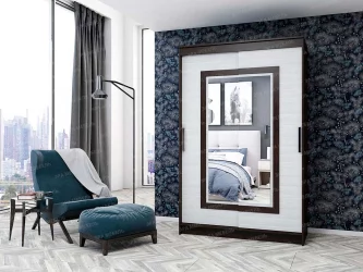 Шкаф-купе Ясень шимо темный/Ясень шимо светлый