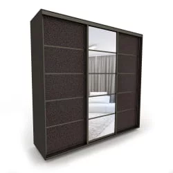 Шкаф-купе 3-х дверный Акцент-Квадро КЛ 2100х600 Венге/Бронза