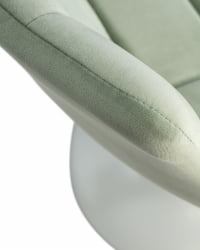 Стул барный ДОБРИН ТАИЛОР ВХИТЕ (пудрово-мятный велюр (МДЖ9-87)) 2 шт / DOBRIN TAILOR WHITE (MJ9-87))