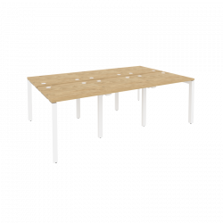 Рабочая станция на П-образном м/к ОНИКС О.МП-Д.РС-6.0.7 Тиквуд Светлый/Белый / ONIX O.MP-D.RS-6.0.7