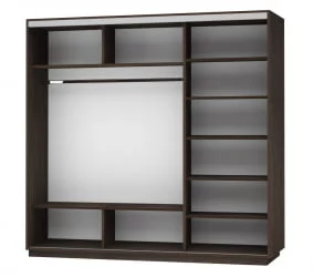 Шкаф-купе в коридор Экспресс Трио Элемент 2400х2200х Дуб венге / 2400х2200h