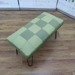 Банкетка Лейд 800кс400 кожа фисташковый комбо / 800x400