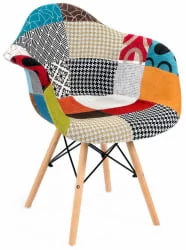 Стул Еамес ДСВ ткань Пэчворк / Eames DSW