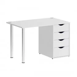 Стол письменный HOME OFFICE VR.SP-3-118.4 Белый Бриллиант Стол письменный HOME OFFICE VR.SP-3-118.4 Белый Бриллиант