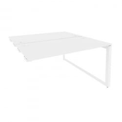 Стол-приставка двойной на О-образном м/к к опорым элем. ОНИКС О.МО-Д.СПР-3.7 Белый Бриллиант / ONIX O.MO-D.SPR-3.7