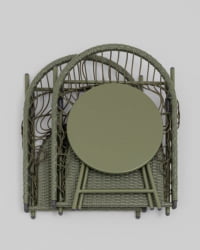 Комплект складной мебели для сада Солей зеленый / Soley