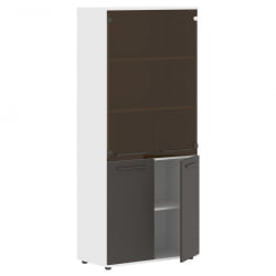Шкаф комбинированный ЕДИС ЕХCС 85.2 Мокко Мокко Белый / EDIS EHCS