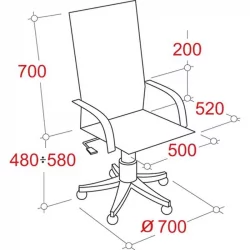 Кресло руководителя EChair-628 412367 Черное