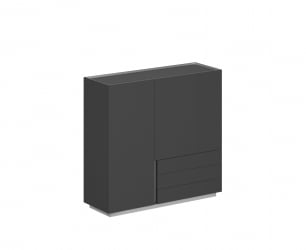 Шкаф Oliver OL-20-17.OS.OS.OS.R Оникс серый Шкаф Oliver OL-20-17.OS.OS.OS.R Оникс серый