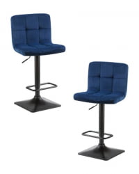 Стул барный ДОБРИН ДОМИНИC (синий велюр (МДЖ9-117)) 2 шт / DOBRIN DOMINIC (MJ9-117))