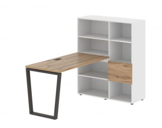 Рабочая станция ЕДИС ЕВРСТ 1113 Дуб Денвер светлый Мокко Белый / EDIS EVRST