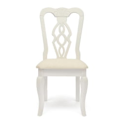 Стул Афродита/ Aphrodite дерево гевея, 46х54х99см, butter white, ткань кремовая с рисунком (3321)
