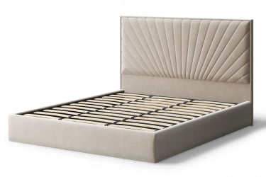 Кровать Леона, 2000кс1600 мм, бежевый / 2000x1600