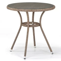 Плетеный стол T282ANT-W56-D72 Light Brown Плетеный стол T282ANT-W56-D72 Light Brown