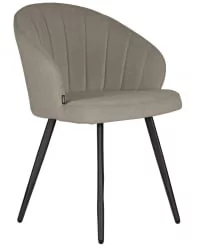 Стул обеденный ДОБРИН НАОМИ (ЭМАЛЬ ЧЕРНЫЙ МУАР велюр Катаниа Кокоа) / DOBRIN NAOMI Catania Cocoa)