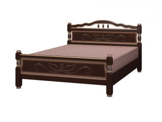 Кровать из массива Карина-5 200х140 Орех темный