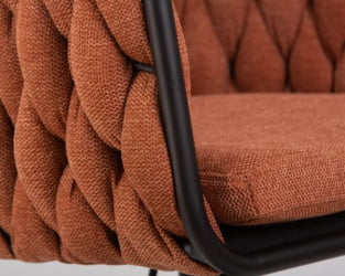 Стул барный DOBRIN LEON (оранжевая ткань (LAR 275-27)) 2 шт