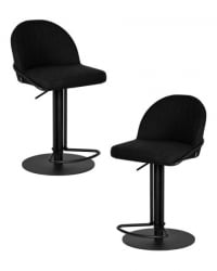 Стул барный ДОБРИН ОЛИВЕР (черная ткань (СЛР-10)) 2 шт / DOBRIN OLIVER (SLR-10))