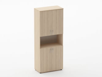 Шкаф высокий закрытый с нишей Глассй 6.19.111 Туя / Glassy