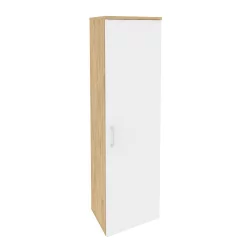 Гардероб узкий (правое исполнение) ОНИКС О.ГБ-1(Р) Тиквуд Светлый/Белый / ONIX O.GB-1(R)