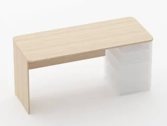 Стол прямой под встроенную тумбу Glassy 1.101.16Пр Орех