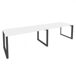 Рабочая станция на О-образном м/к ОНИКС О.МО-РС-2.4.8 Белый Бриллиант/Антрацит / ONIX O.MO-RS-2.4.8