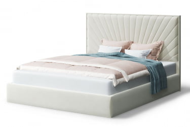 Кровать Леона, 2000кс1600 мм, серо-белый / 2000x1600