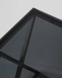 Журнальный стол ИНСИГНИЯ 55x55 Темный хром стекло smoke Журнальный стол ИНСИГНИЯ 55x55 Темный хром стекло smoke