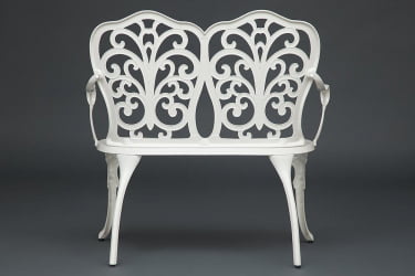 Скамья Secret De Maison Symphonie алюминиевый сплав, 95х56х92см, butter white