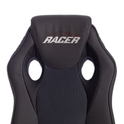 Кресло RACER кож/зам/ткань, металлик/серый, 36/12