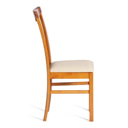 Стул Гермес/ Hermes дерево гевея, 43х49х94см, Espresso, ткань бежевая (S178-4)