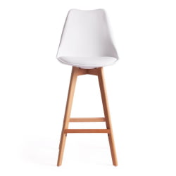 Стул барный TULIP BAR (mod. C1014H) / 1 шт. в упаковке пластик/дерево, 57 х 48 х 104 см, белый 018 /натуральный Стул барный TULIP BAR (mod. C1014H) / 1 шт. в упаковке пластик/дерево, 57 х 48 х 104 см, белый 018 /натуральный