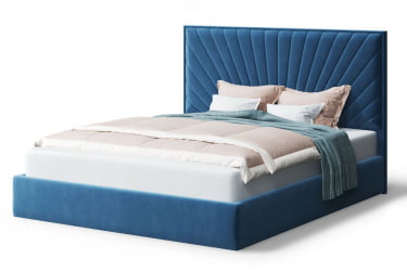 Кровать Леона, 2000кс1600 мм, синий / 2000x1600