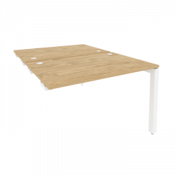 Стол-приставка двойной на П-образном м/к к опорным элем. ONIX O.MP-D.SPR-2.8 Тиквуд Светлый/Белый