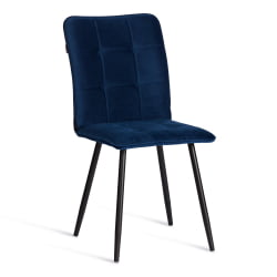 Металлический стул Bari LT, велюр, Blue (синий), 41х55х89 см
